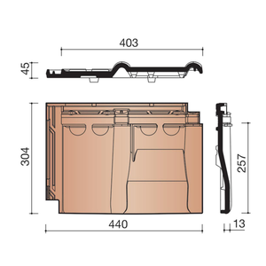 TUILE CHATIERE OPALYS RUSTIQUE AVEC GRILLE